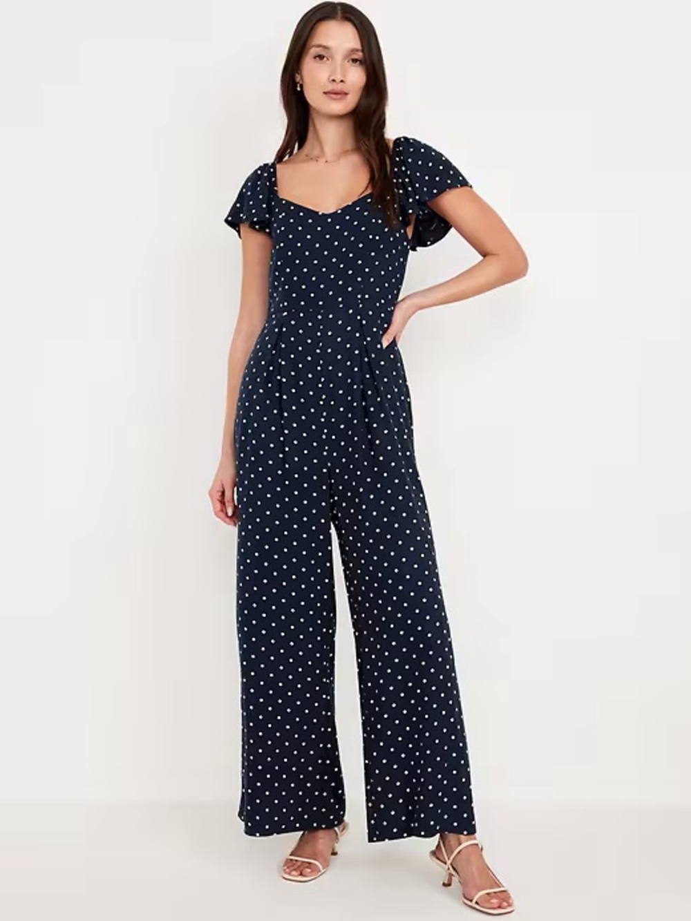 Old Navy Navy Blue Polka Dot Pantsuit (L)